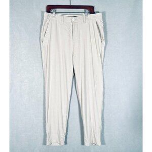 Monfrere Jeans Mens 33 Beige Linen Blend Japanese Denim